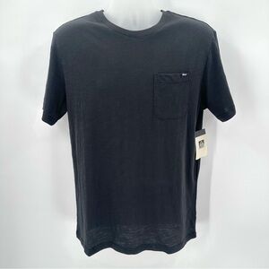 REEF Pocket Tee Mens L Black Humboldt Short Sleeve Crew NEW Lightweight T-shirts